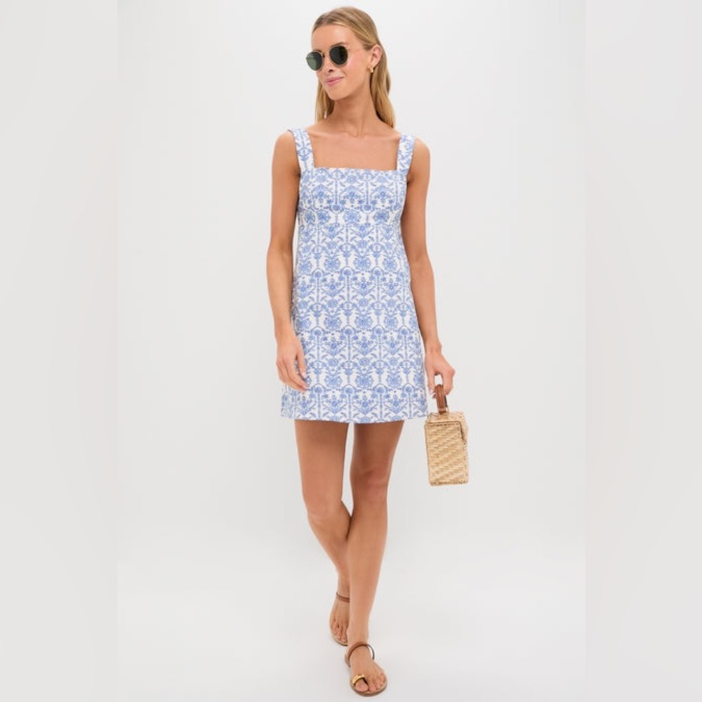 HYACINTH HOUSE
Blue & White Volos Mini Dress - Picture 2 of 12